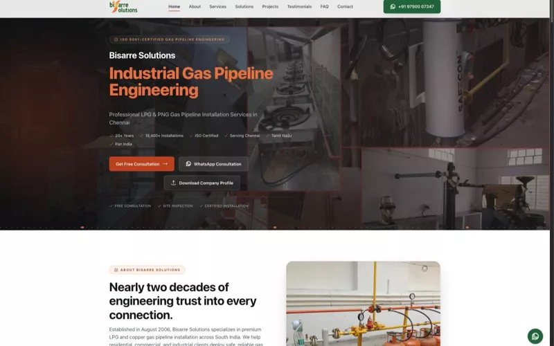 Bisarre website designed and developed by Innovative Infotech