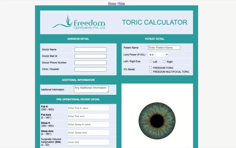 Freedom Ophthalmic — website developed by Innovative Infotech