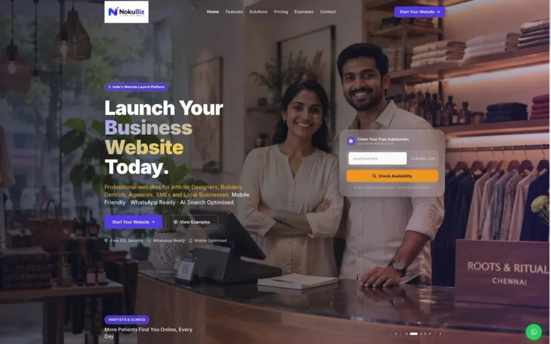Nokubiz website designed and developed by Innovative Infotech